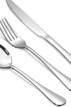 Classic Smooth Stainless Steel Basic Cutlery Set (3 Pieces)